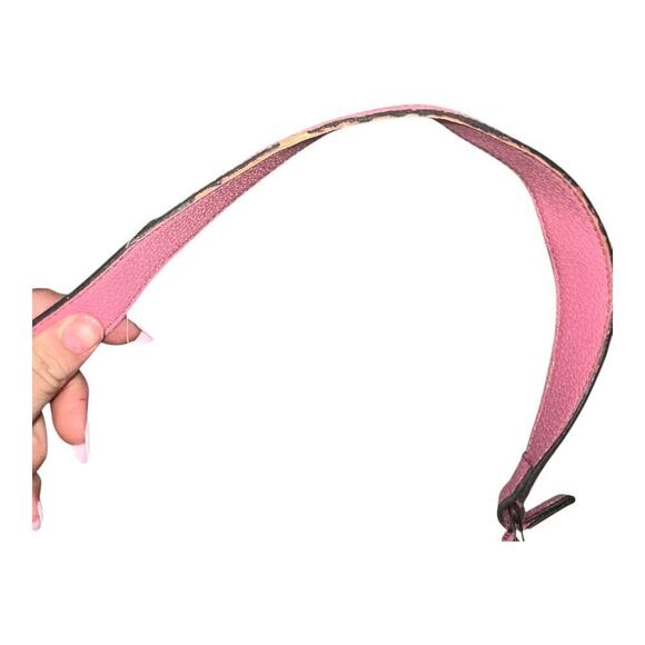 Anne Klein Pink Leather Handbag Purse Shoulder Bag Barbie Y2k - Picture 3 of 7